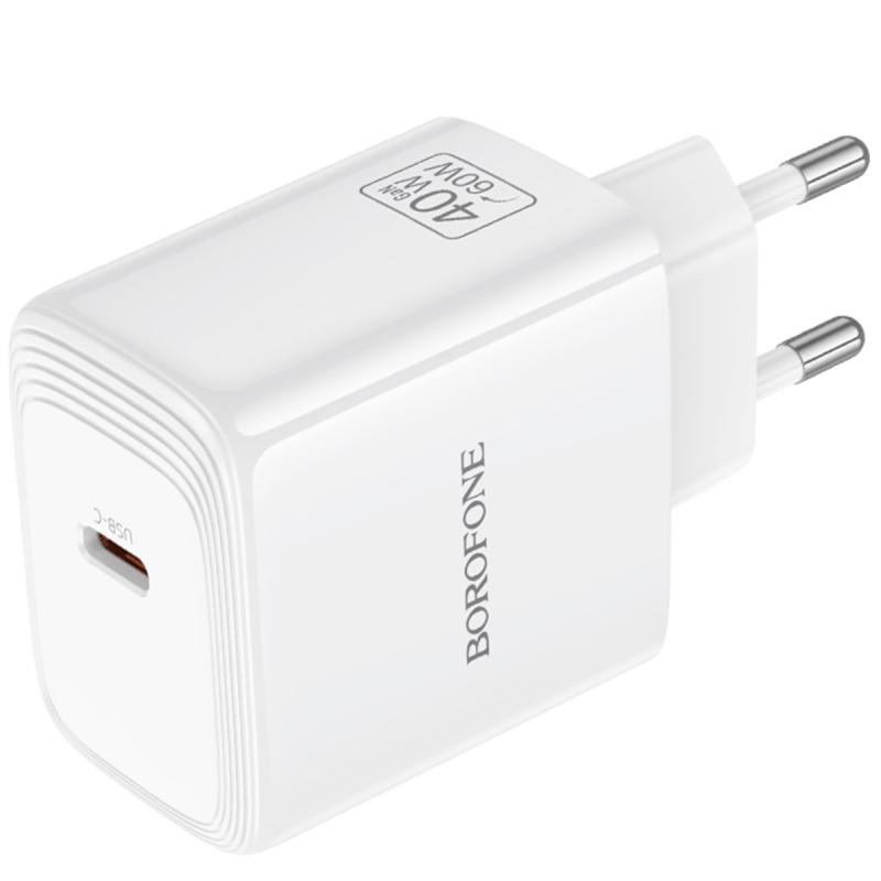 Мережевий зарядний пристрій Borofone BN33 Fuente PD40W (1USB-C) - Зображення 6