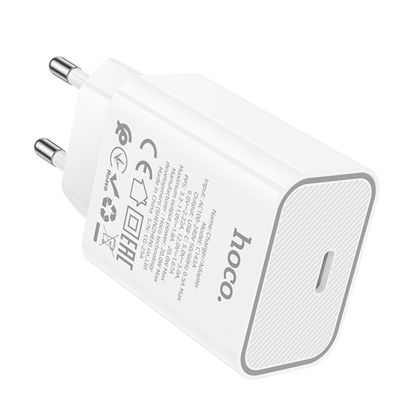 Мережевий зарядний пристрій Hoco C143A Benefit PD20W (1USB-C) - Зображення 7