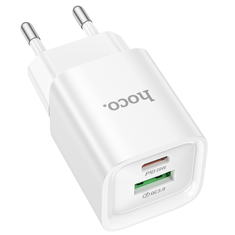 Мережевий зарядний пристрій Hoco C147A PD20W+QC3.0 (1USB-A/1C) - Зображення 2