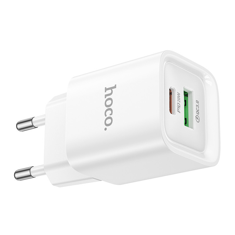 Мережевий зарядний пристрій Hoco C147A PD20W+QC3.0 (1USB-A/1C) - Зображення 5