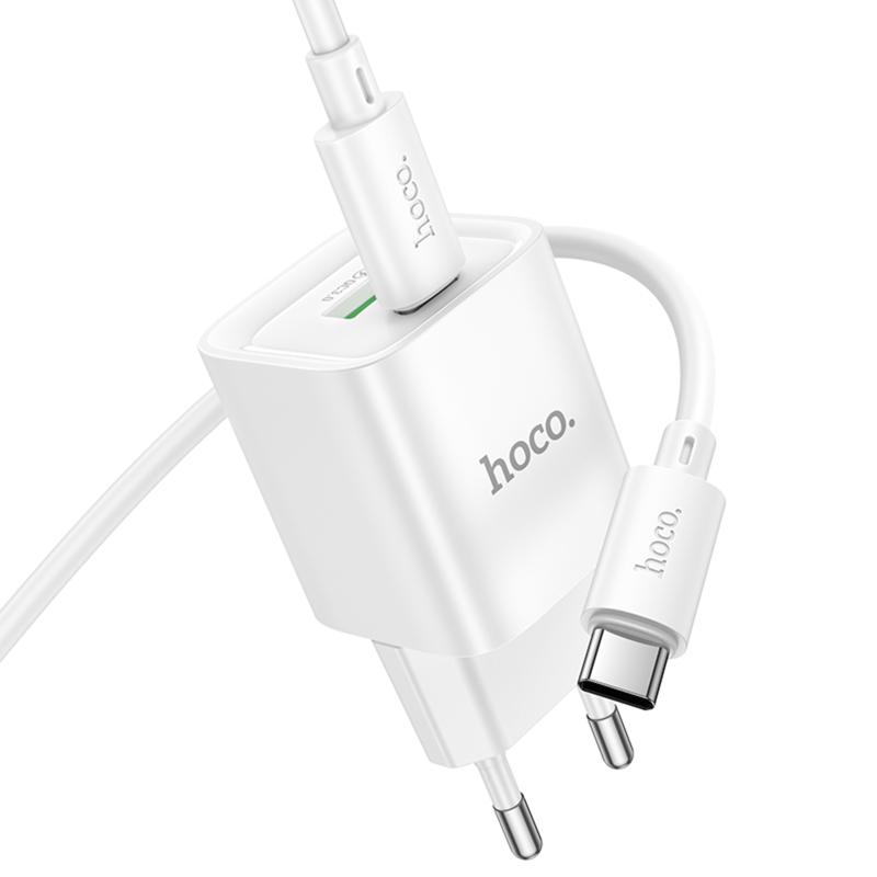 Мережевий зарядний пристрій Hoco C147A PD20W+QC3.0 (1USB-A/1C) + кабель Type-C to Type-C - Зображення 4