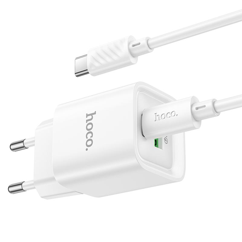 Мережевий зарядний пристрій Hoco C147A PD20W+QC3.0 (1USB-A/1C) + кабель Type-C to Type-C - Зображення 5