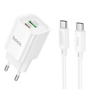Мережевий зарядний пристрій Hoco C149A Charm PD30W+QC3.0 (1USB-A/1C) + кабель Type-C to Type-C