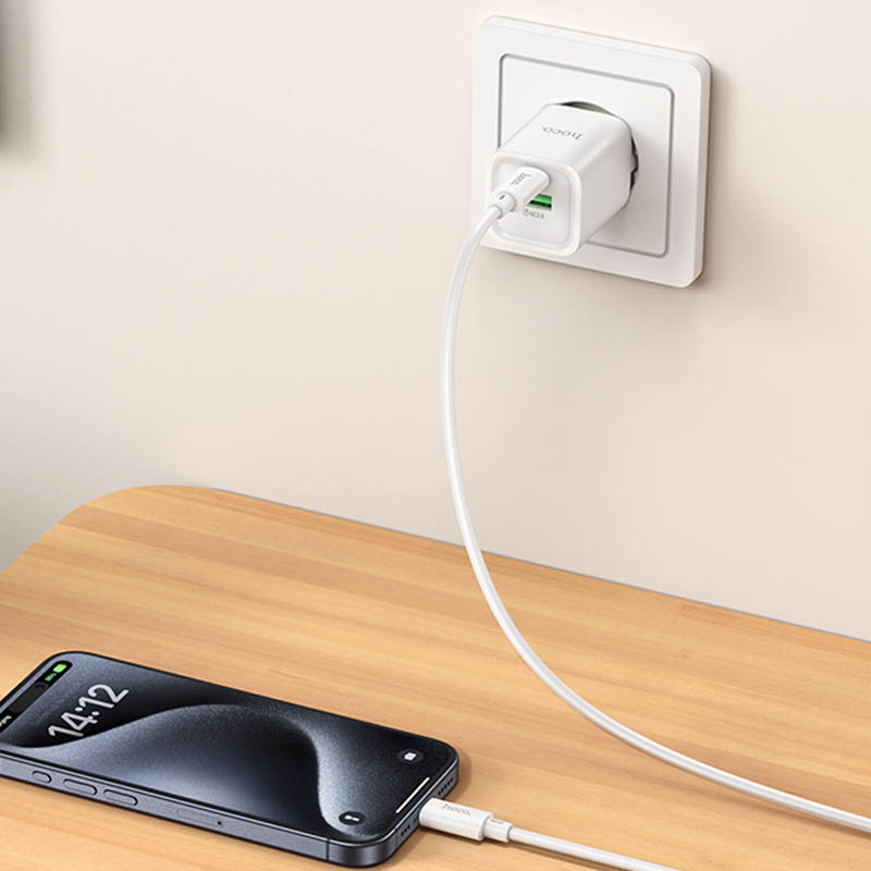 Мережевий зарядний пристрій Hoco C149A Charm PD30W+QC3.0 (1USB-A/1C) - Зображення 5