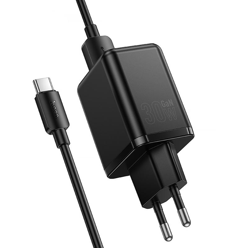 Мережевий зарядний пристрій Hoco C157A Smart PD30W+QC3.0 (1USB-A/1C) + кабель USB to Type-C - Зображення 5