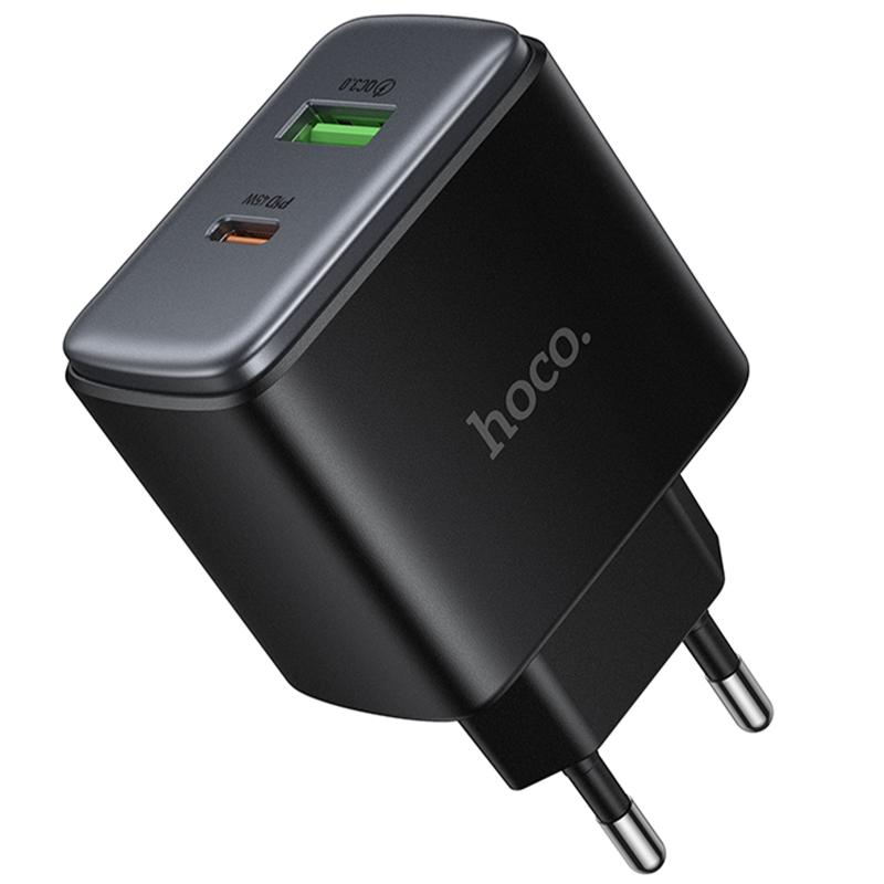 Мережевий зарядний пристрій Hoco C158A Upgrade PD45W (1USB-A/1C) - Зображення 3