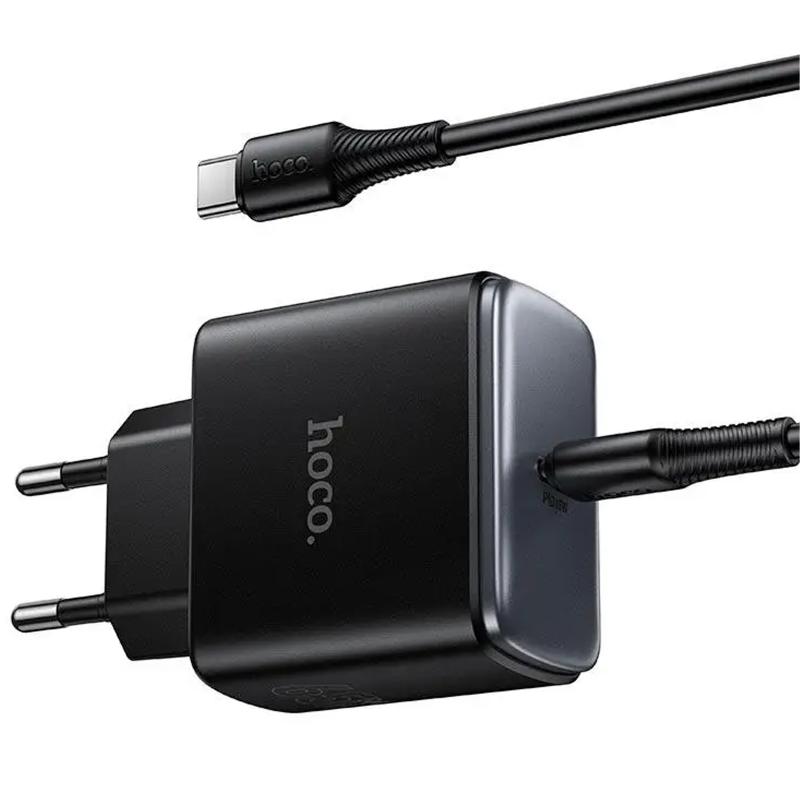 Мережевий зарядний пристрій Hoco C159A Upgrade PD65W (1USB-C) + кабель Type-C to Type-C - Зображення 3