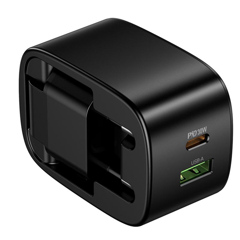 Мережевий зарядний пристрій Hoco CS102A Folding PD30W+QC3.0 (1USB-A/1C) - Зображення 5