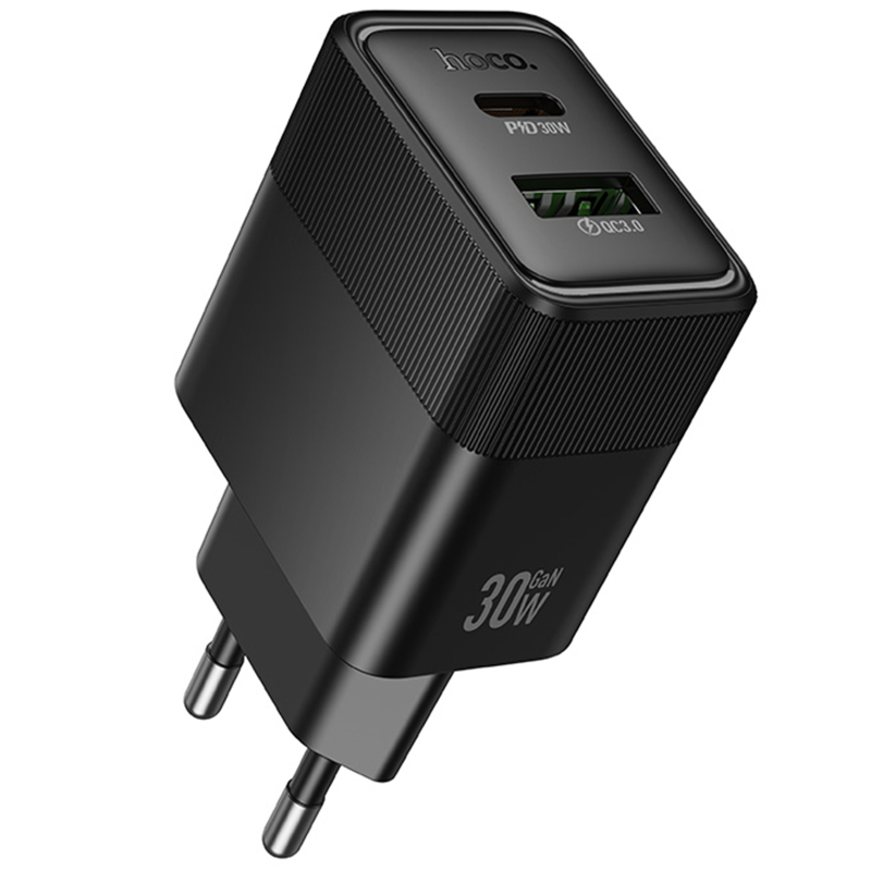 Мережевий зарядний пристрій Hoco CS112A Lounge PD30W+QC3.0 (1USB-A/1C) - Зображення 4