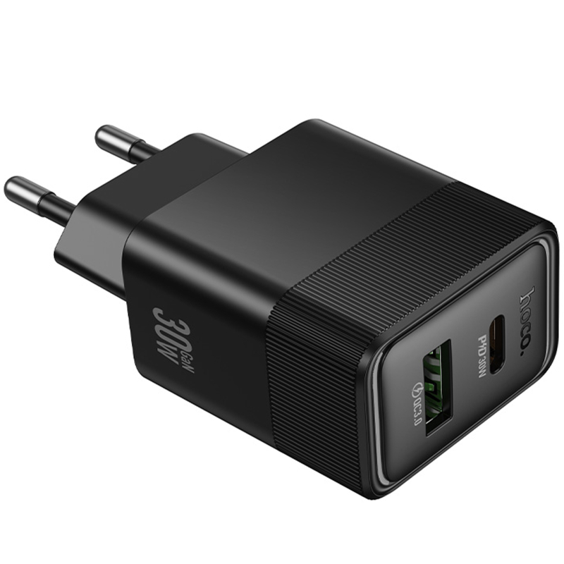 Мережевий зарядний пристрій Hoco CS112A Lounge PD30W+QC3.0 (1USB-A/1C) - Зображення 5