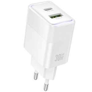 Мережевий зарядний пристрій Hoco CS112A Lounge PD30W+QC3.0 (1USB-A/1C)