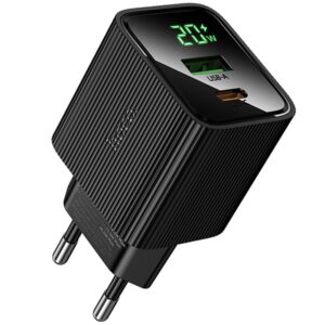 Мережевий зарядний пристрій Hoco CS83A Excellent with digital display PD20W+QC3.0 (1USB-A/1C)