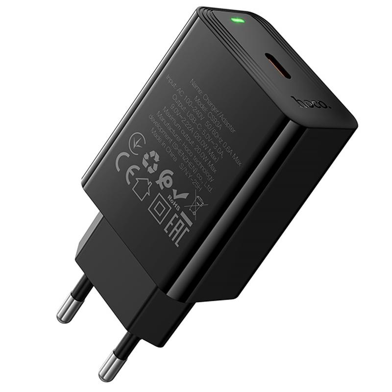 Мережевий зарядний пристрій Hoco CS93A Leader 20W (1USB-C) - Зображення 4