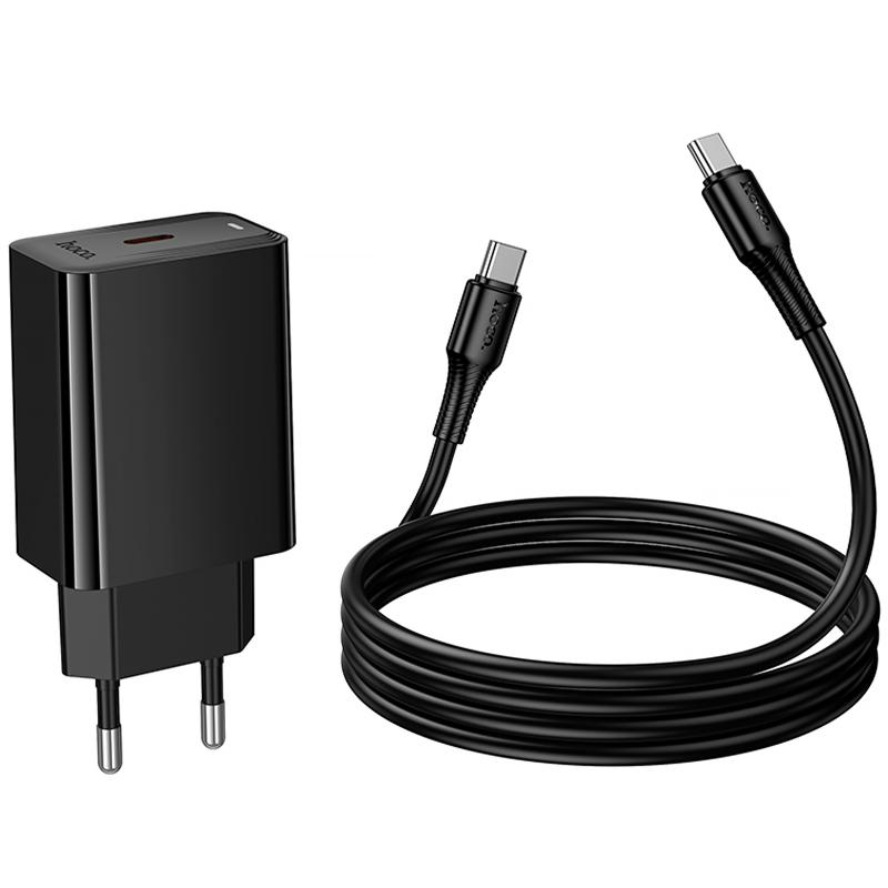 Мережевий зарядний пристрій Hoco CS93A Leader PD20W (1USB-C) + кабель Type-C to Type-C - Зображення 4