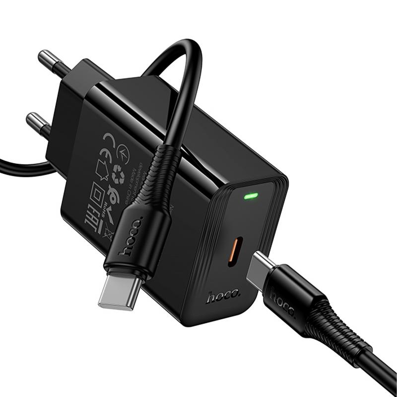 Мережевий зарядний пристрій Hoco CS93A Leader PD20W (1USB-C) + кабель Type-C to Type-C - Зображення 6
