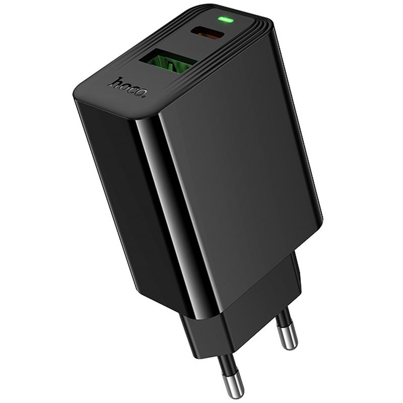 Мережевий зарядний пристрій Hoco CS94A Leader PD20W+QC3.0 (1USB-A/1C)