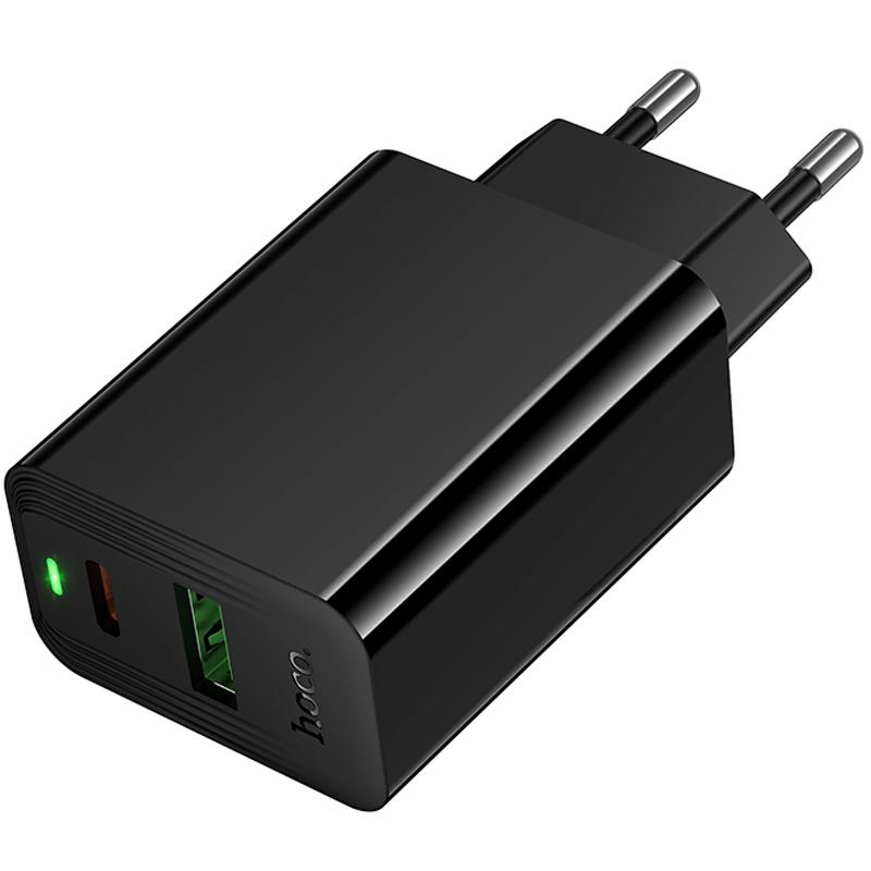Мережевий зарядний пристрій Hoco CS94A Leader PD20W+QC3.0 (1USB-A/1C) - Зображення 3