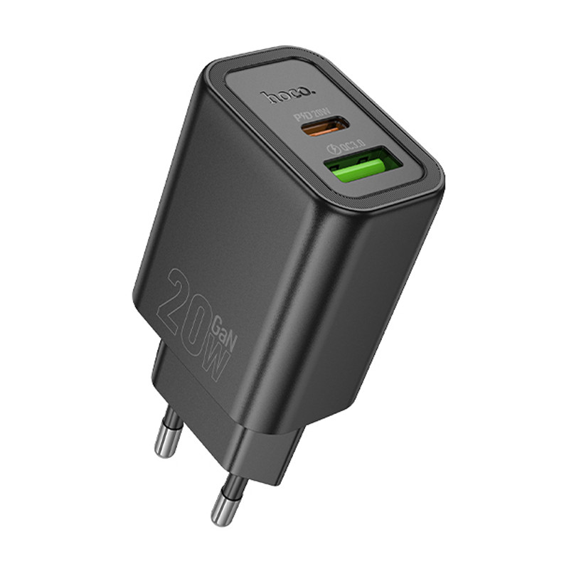 Мережевий зарядний пристрій Hoco N61 Gentle PD20W+QC3.0 (1USB-A/1C)