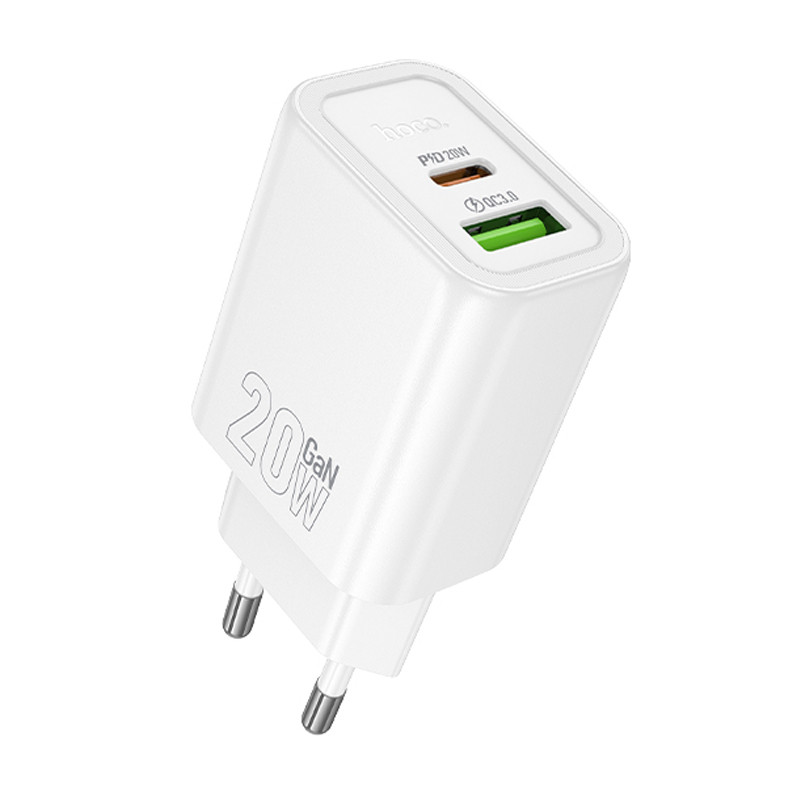 Мережевий зарядний пристрій Hoco N61 Gentle PD20W+QC3.0 (1USB-A/1C)