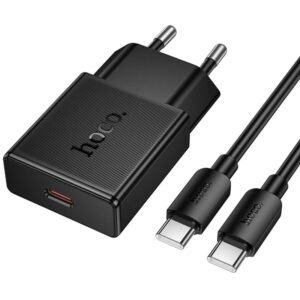 Мережевий зарядний пристрій Hoco N72 Speed ultra-thin PD20W (1USB-C) + кабель Type-C to Type-C