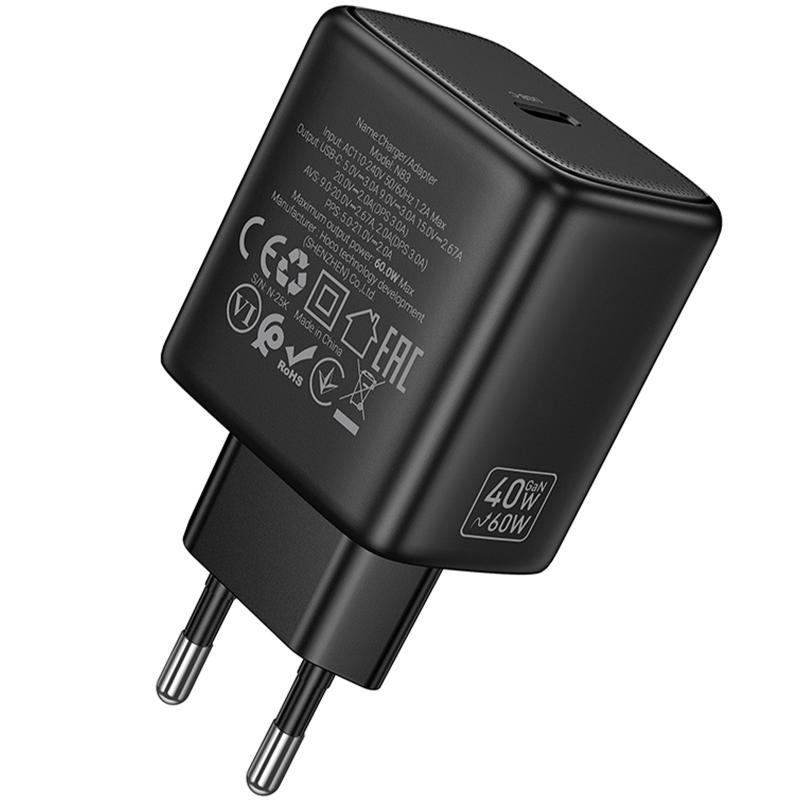 Мережевий зарядний пристрій Hoco N83 Profit PD40W (1USB-C) - Зображення 4