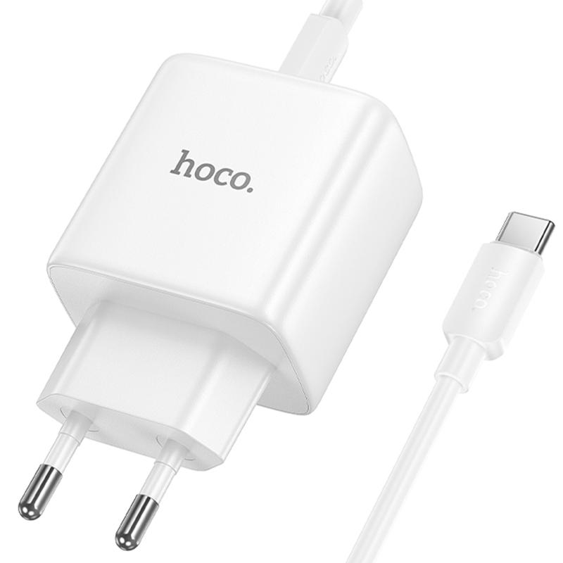 Мережевий зарядний пристрій Hoco N83 Profit PD40W (1USB-C) + кабель Type-C to Type-C - Зображення 3
