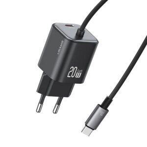 Мережевий зарядний пристрій Usams US-CC261 GaN JC Ser. 20W (2USB-C) + кабель Type-C to Type-C