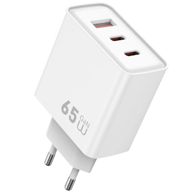 Мережевий зарядний пристрій WIWU G005 Essen PD65W+QC3.0 GaN (1USB-A/2C)