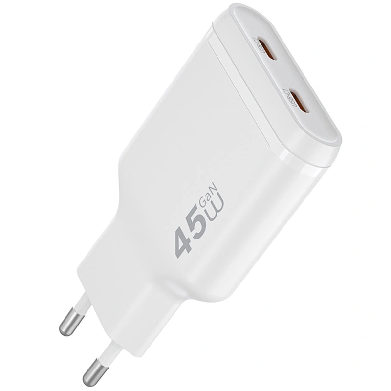 Мережевий зарядний пристрій WIWU G034 Essen PD45W GaN (2USB-C) - Зображення 5