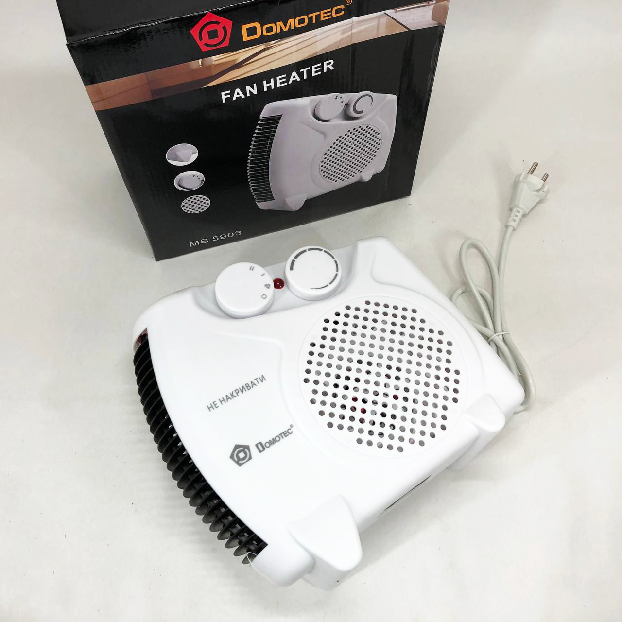 Тепловентилятор Domotec MS-5903 2в1, ветродуйка обогреватель, электрическая дуйка, тепловентилятор дуйка - Зображення 10