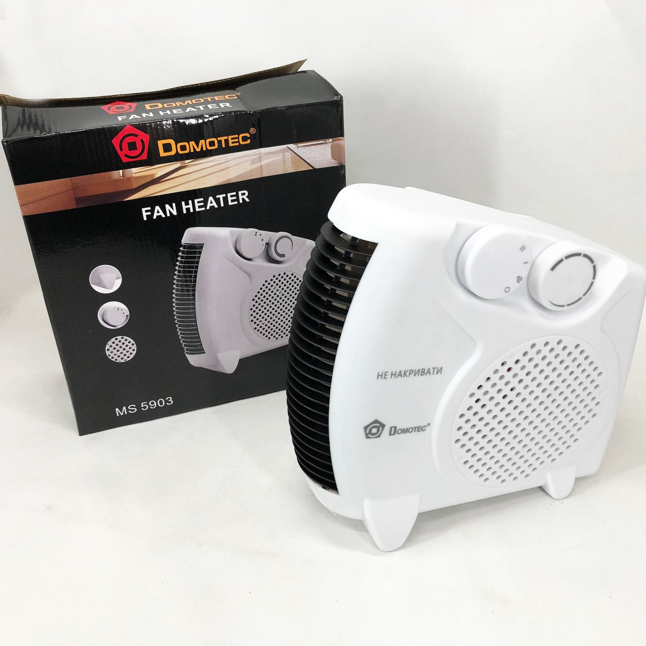 Тепловентилятор Domotec MS-5903 2в1, ветродуйка обогреватель, электрическая дуйка, тепловентилятор дуйка - Зображення 3