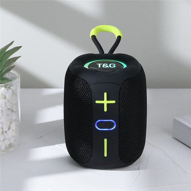 Портативна Bluetooth колонка TG658 8 Вт з RGB підсвічуванням чорного кольору - Зображення 3