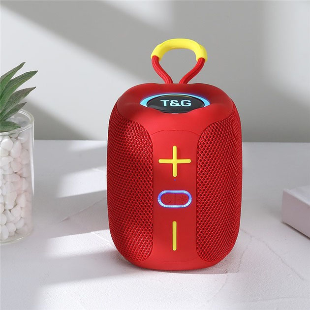 Портативна Bluetooth колонка TG658 8 Вт з червоним RGB-підсвічуванням - Зображення 3