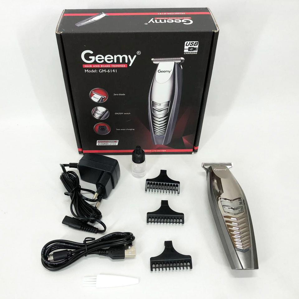 Машинка для стрижки GEMEI GM-6141, подстригательная машинка, профессиональная электробритва - Зображення 11