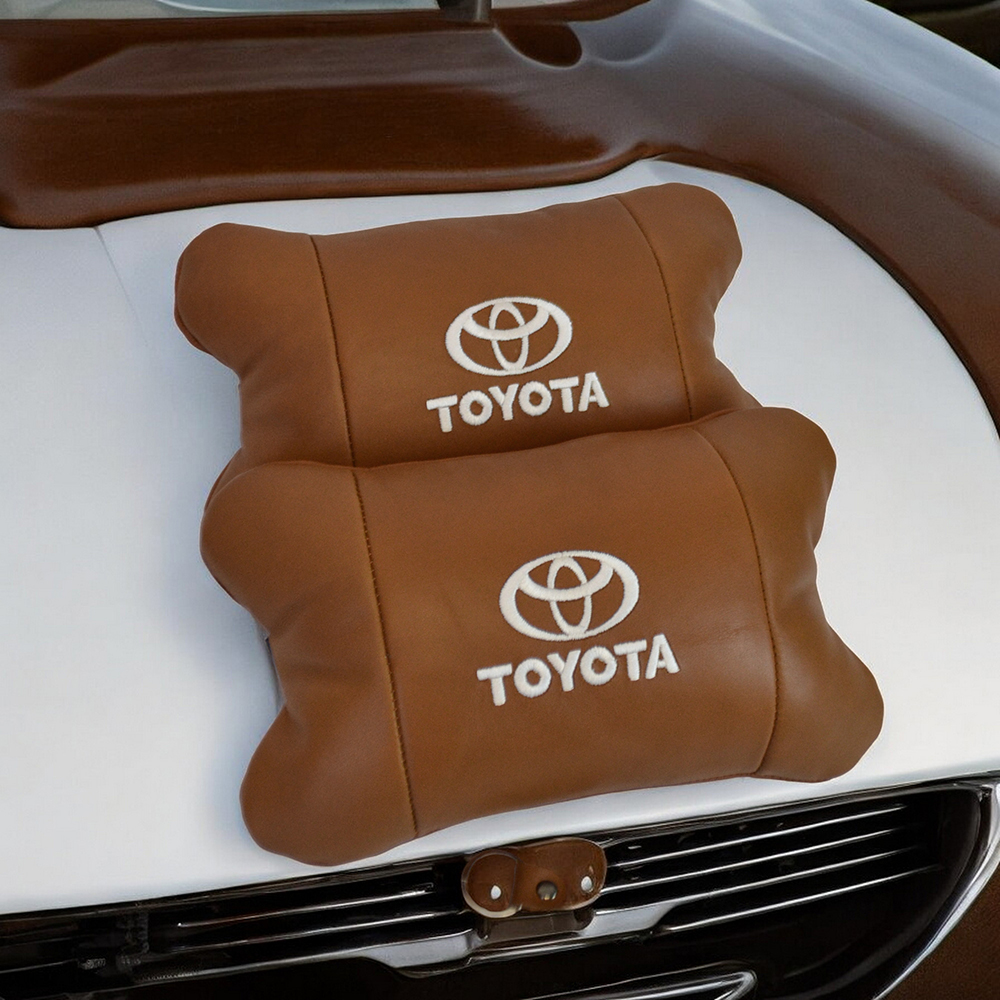 Набір шкіряних подушок 2 шт для підголівника Toyota - Зображення 2