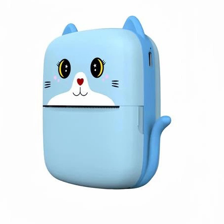 Портативний дитячий термопринтер із Bluetooth A8 Cat міні принтер для телефону Blue - Зображення 4