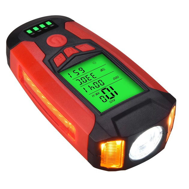 Велофара AS0808-XPG з 2 LED-лампами жовтим та 2 COB-лампами червоним, виносна кнопка - Зображення 6