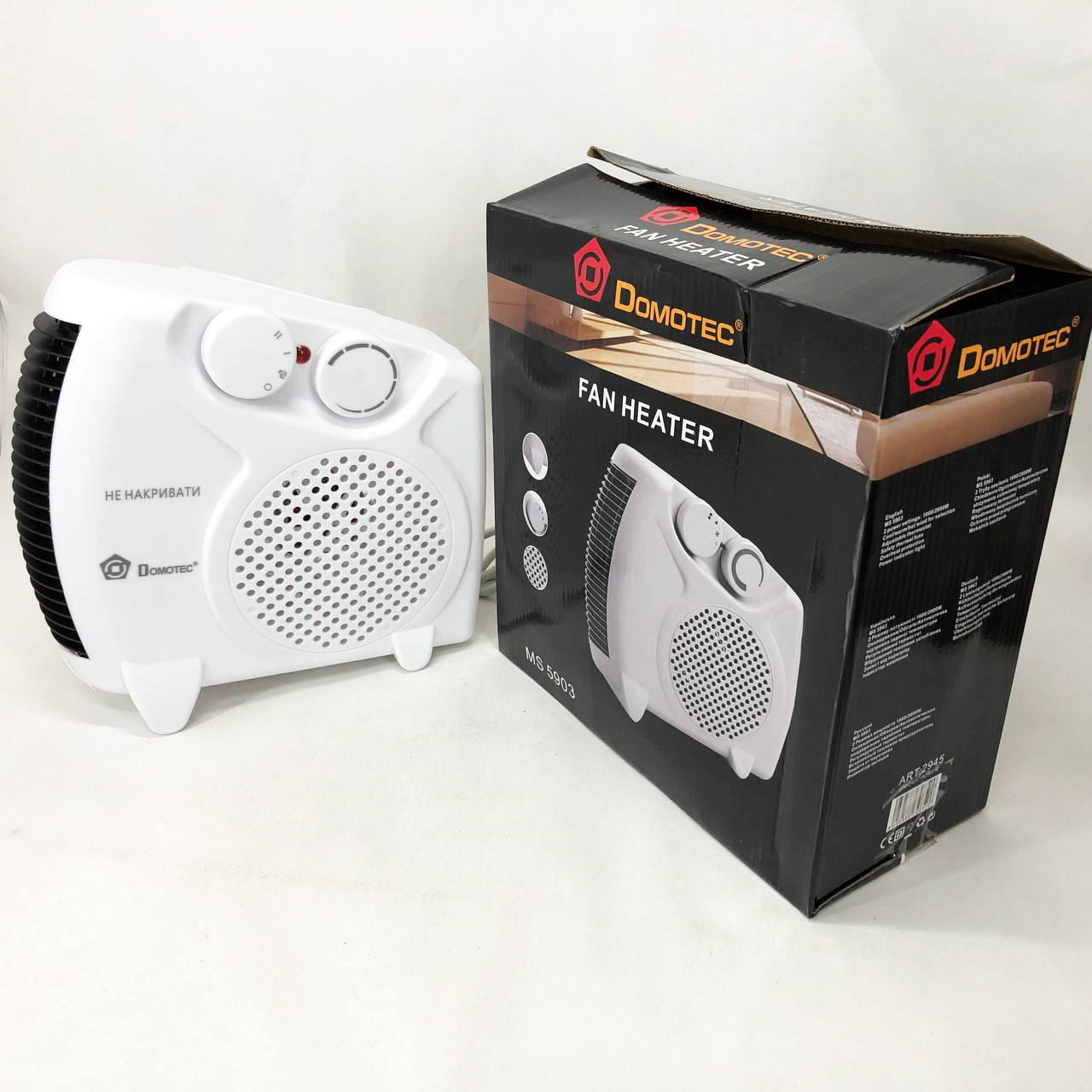 Тепловентилятор Domotec MS-5903 2в1, ветродуйка обогреватель, электрическая дуйка, тепловентилятор дуйка - Зображення 6