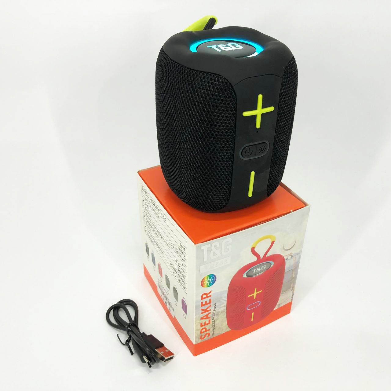 Портативна Bluetooth колонка TG658 8 Вт з RGB підсвічуванням чорного кольору - Зображення 6