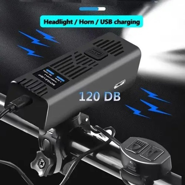 Велофара Waterproof MT-007-T6 450 Лм з виносною кнопкою 18650 - Зображення 4