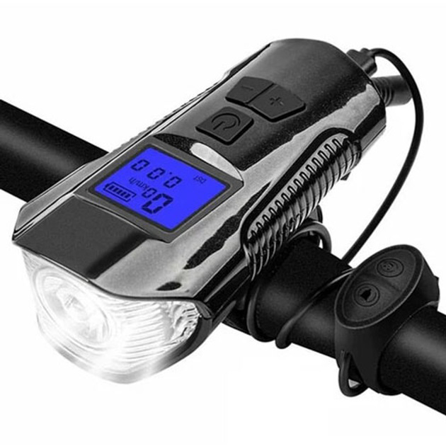 Велофара Waterproof XA-585-T6+2LED з комп'ютером та сигналом з виносною кнопкою - Зображення 3
