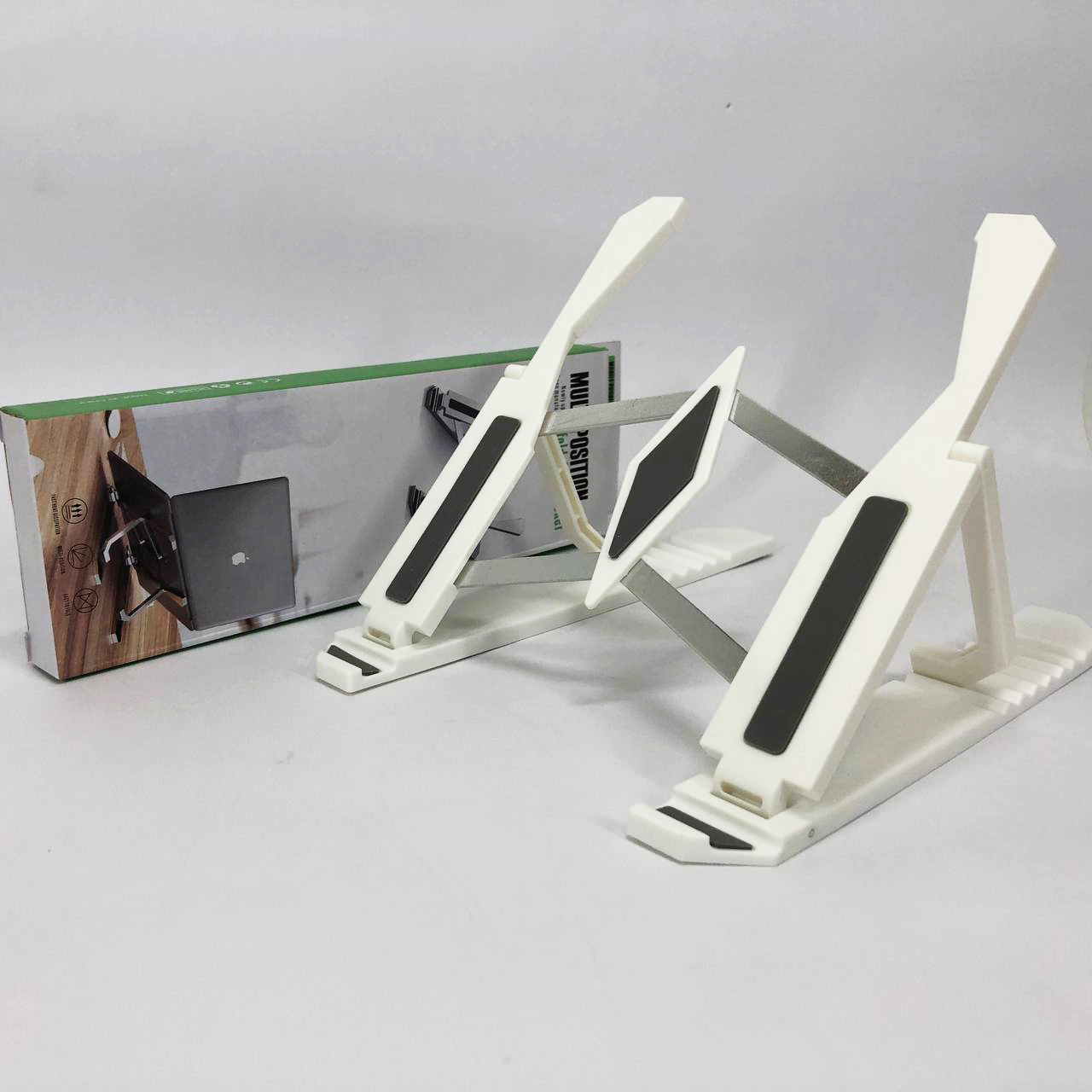Підставка для ноутбука Multi-Position foldable bracket JC-25 8×22 см білого кольору - Зображення 6