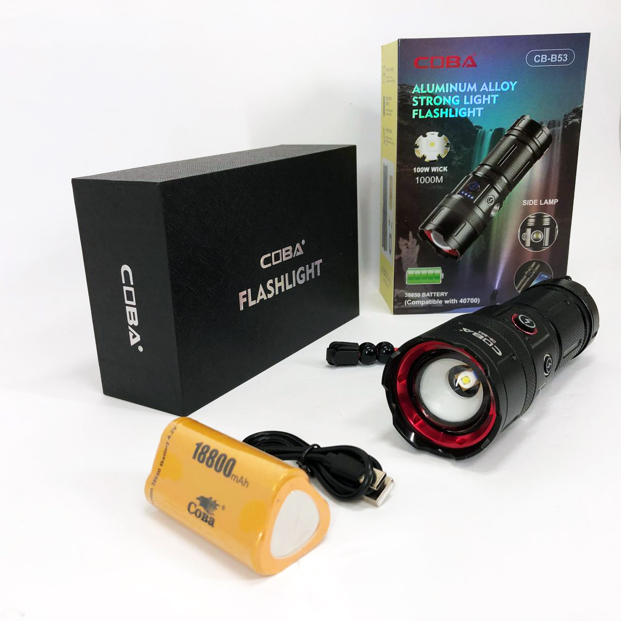 Ліхтар CB-B53-TG 3×18650 з індикацією заряду - Зображення 2