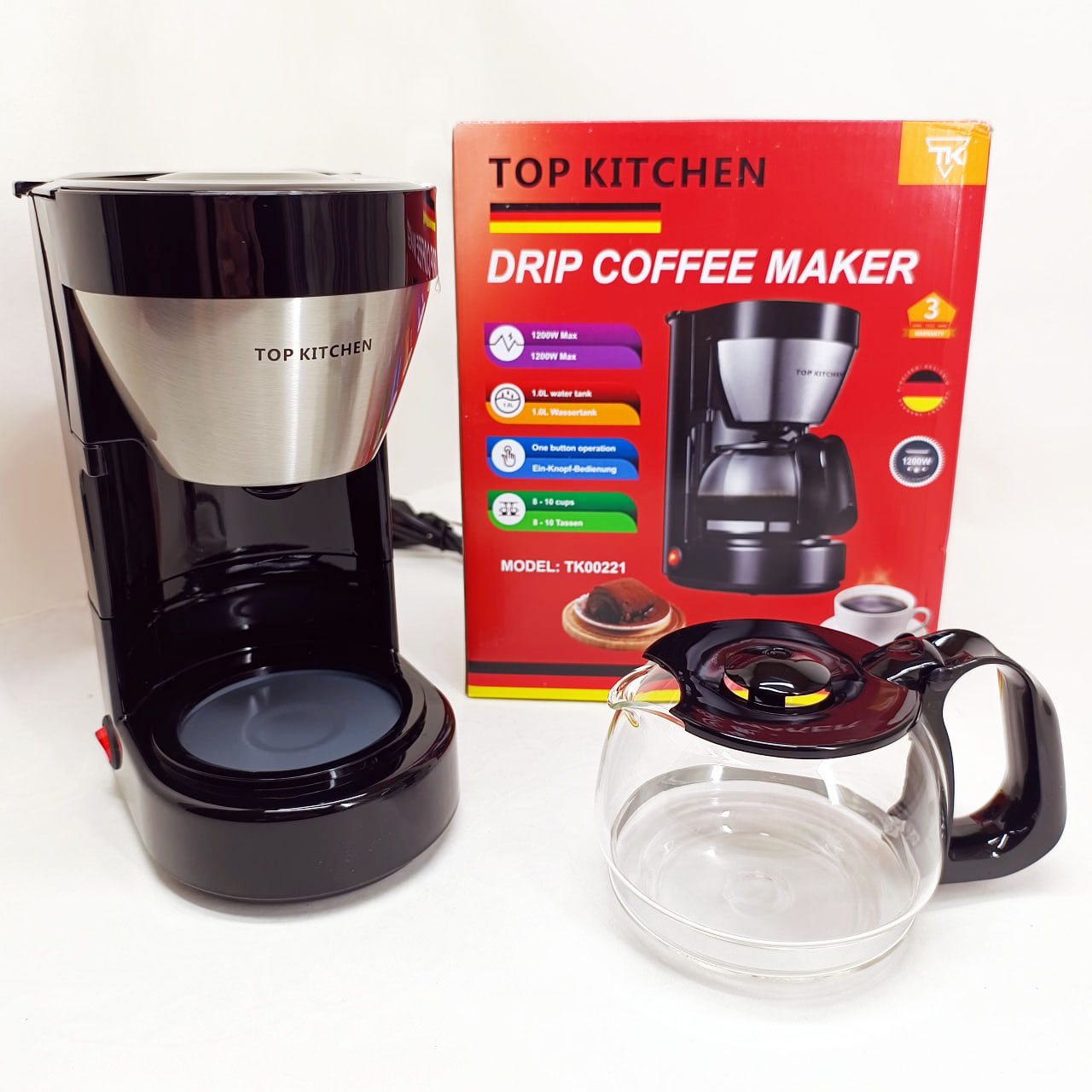 Крапельна кавоварка Top Kitchen TK00221 1200 Вт для меленої кави 1 л - Зображення 5