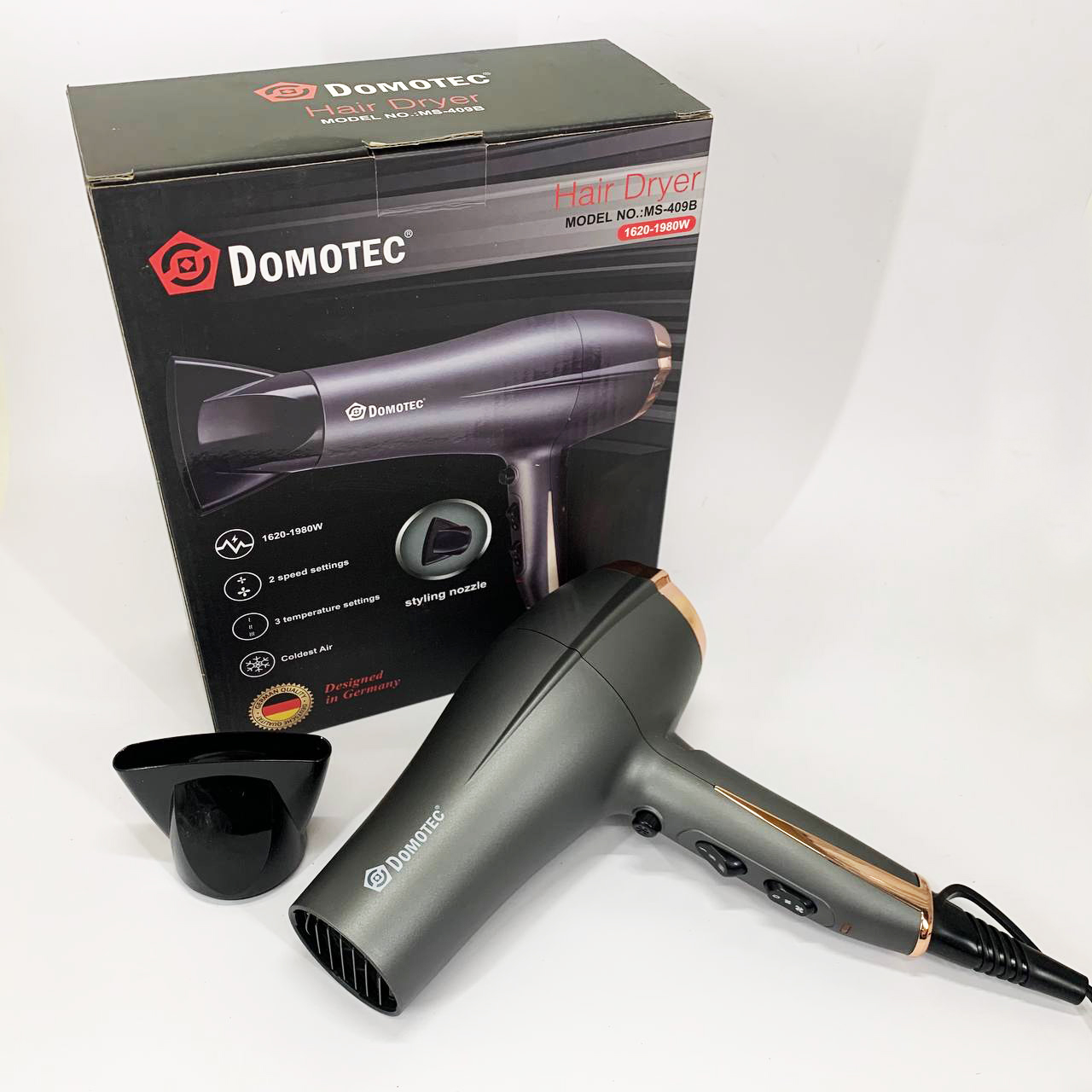 Фен для волосся Domotec MS-409B 1980 Вт - Зображення 3