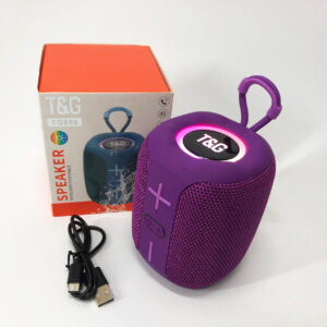 Портативна Bluetooth колонка TG658 8 Вт фіолетове RGB підсвічування