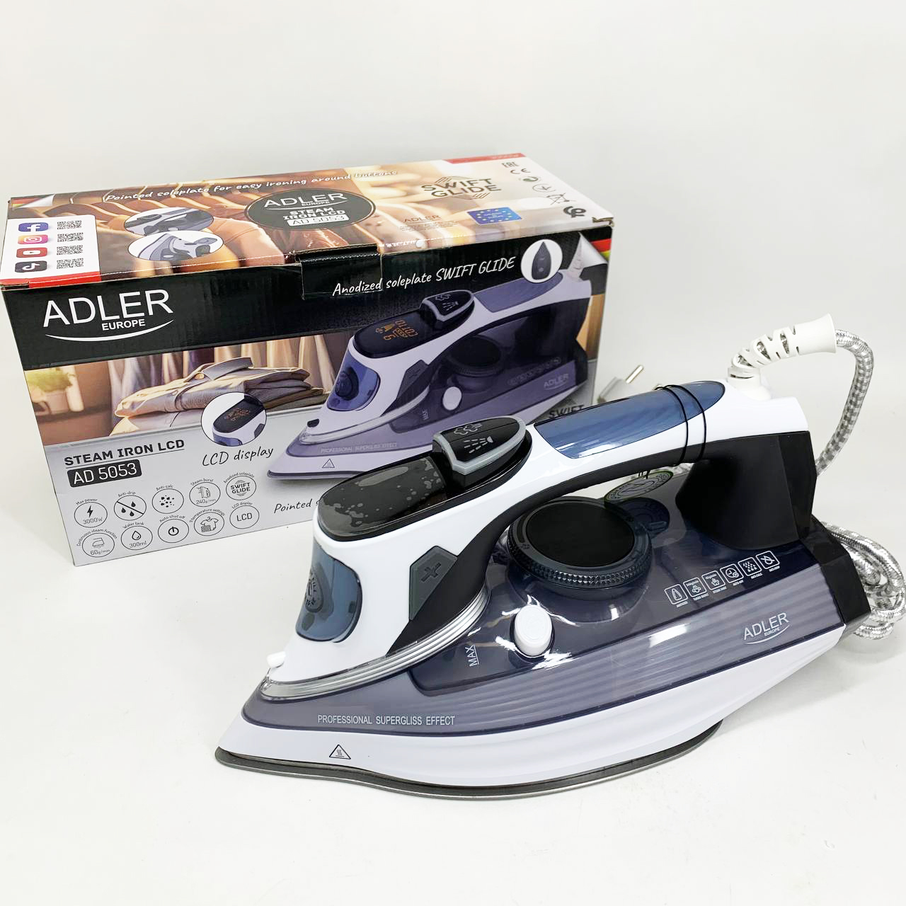 Парова праска Adler AD 5053 3000 Вт - Зображення 5