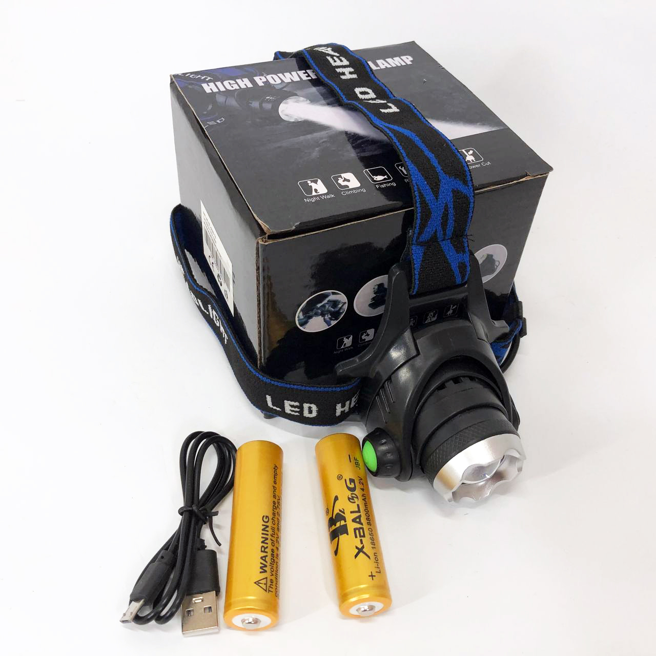 Налобний ліхтарик Police BL-6699 (204C) з USB-зарядкою - Зображення 2