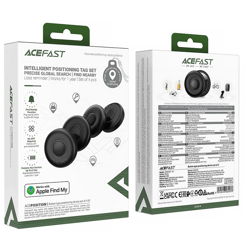 Трекер Acefast S1 Findy 230 mAh (4ps) - Зображення 6