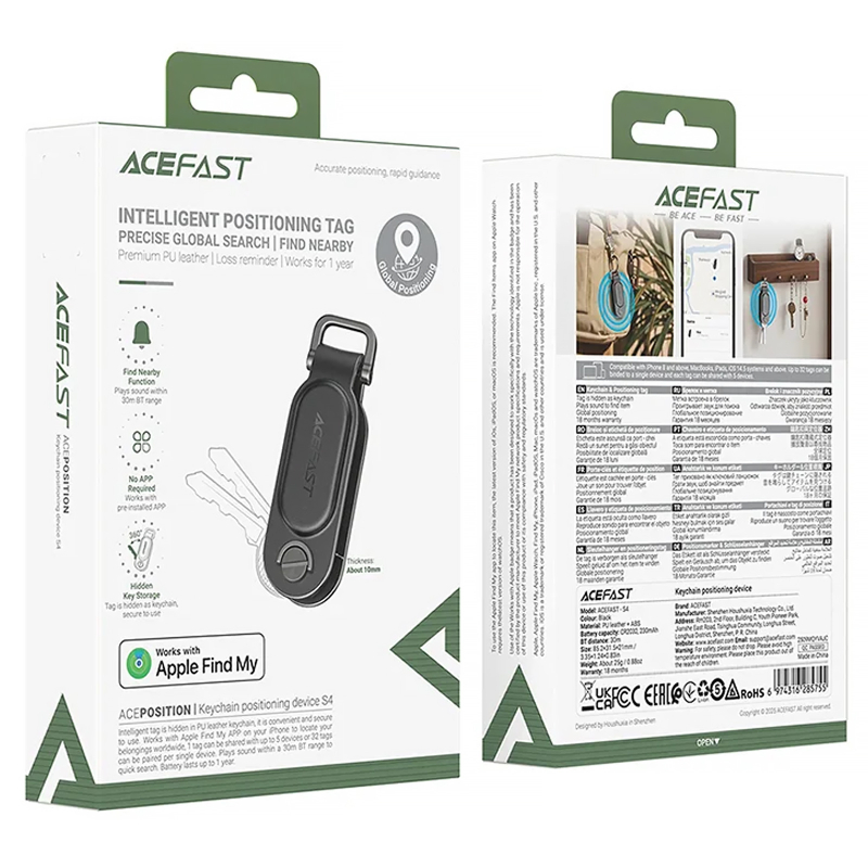 Трекер Acefast S4 Keychain Tag 230 mAh - Зображення 4